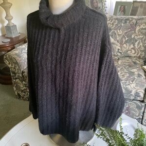 Free People Black Cable Sweater, size M